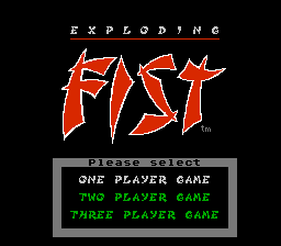 Exploding Fist (prototype) Title Screen